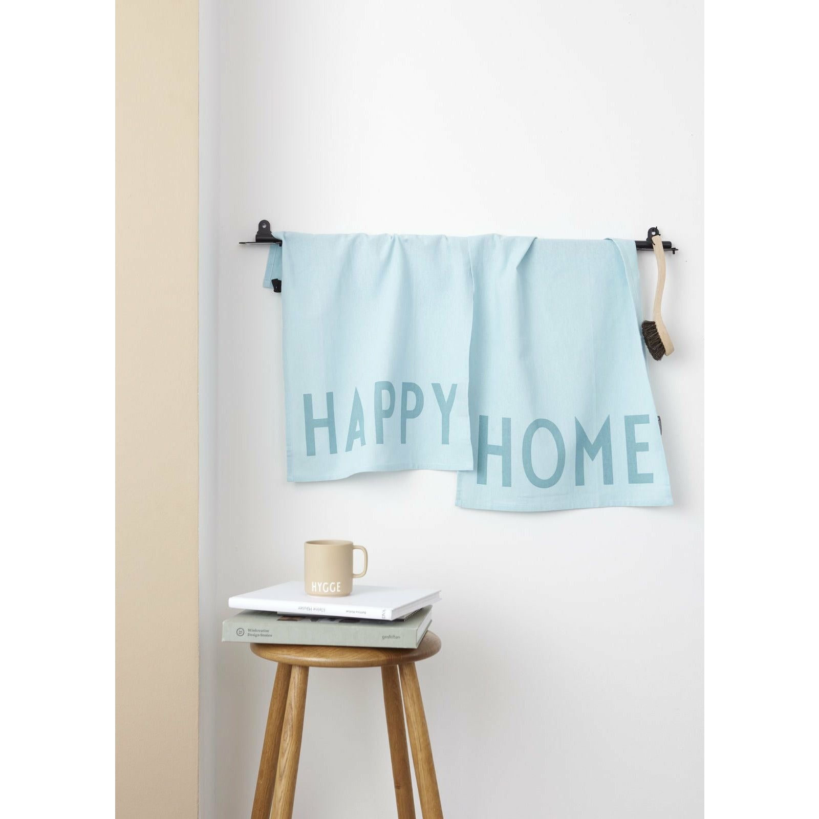 Designové dopisy Oblíbené domov pro čajový ručník, světle modrá