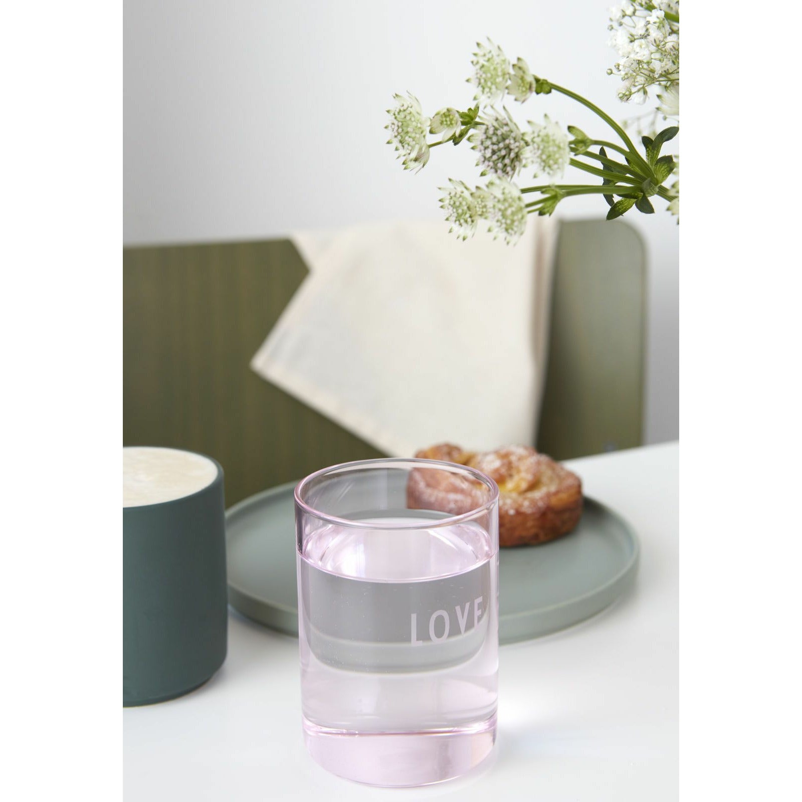 Design Letter's Favorite Drinking Glass Love, Rose