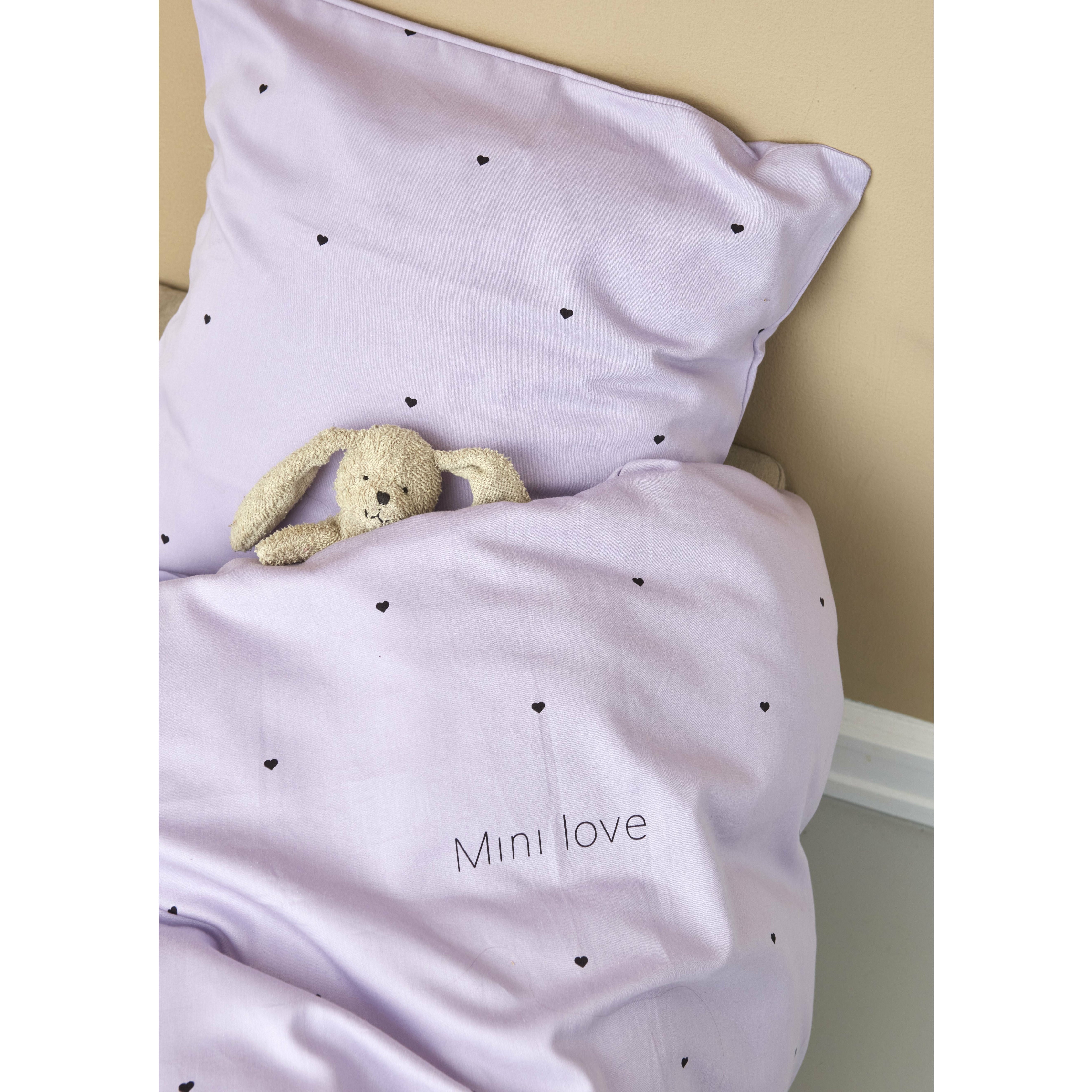 Design Letters Mini Love Baby Pillowcases a přikrývky pokrývá 70x100 cm, levandule