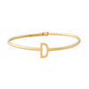 Design Letters My Bangle D Bangle, 18k Gold Plated Silver
