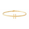 Design Letters My Bangle H Bangle, 18k Gold Fited Silver