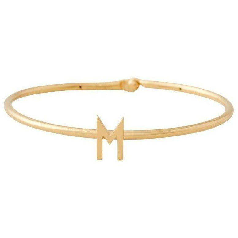 Design Letters My Bangle M Bangle, 18k Gold Ploted Silver