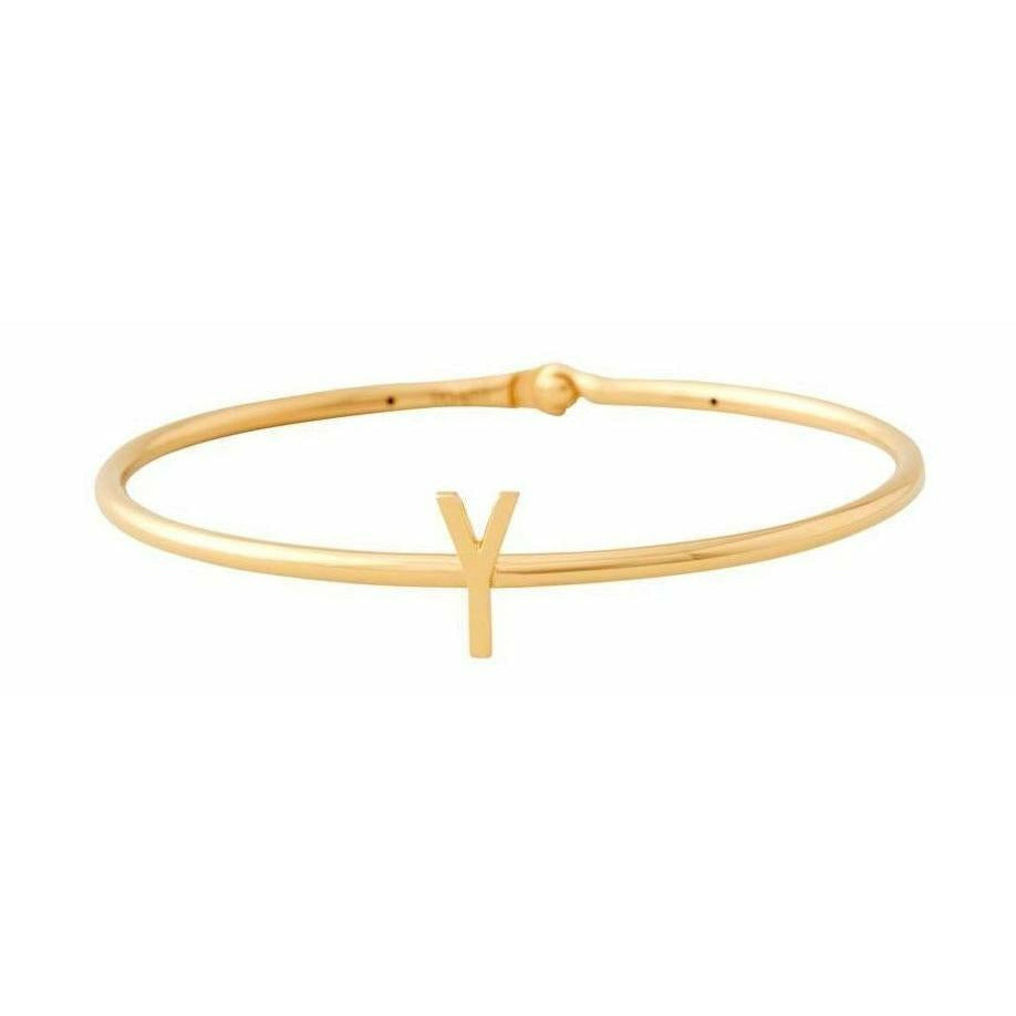 Design Letters My Bangle Y Bangle, 18k Gold Ploted Silver
