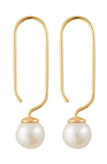 Designové písmena Pearl Drop Earrings Sada 2 18k Gold Ploted