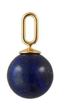 Designové dopisy kamenné kapky přívěsek 8 mm 18k zlaté stříbro, lapis lazuli modrá