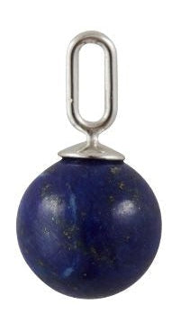 Designové písmena Stone Drop přívěsek 8 mm 925 Sterling Silver, Lapis Lazuli Blue
