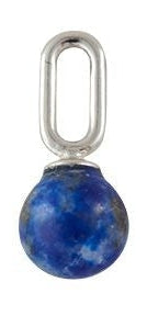 Designové písmena Stone Drop přívěsek 925 Sterling Silver, Lapis Lazuli Blue