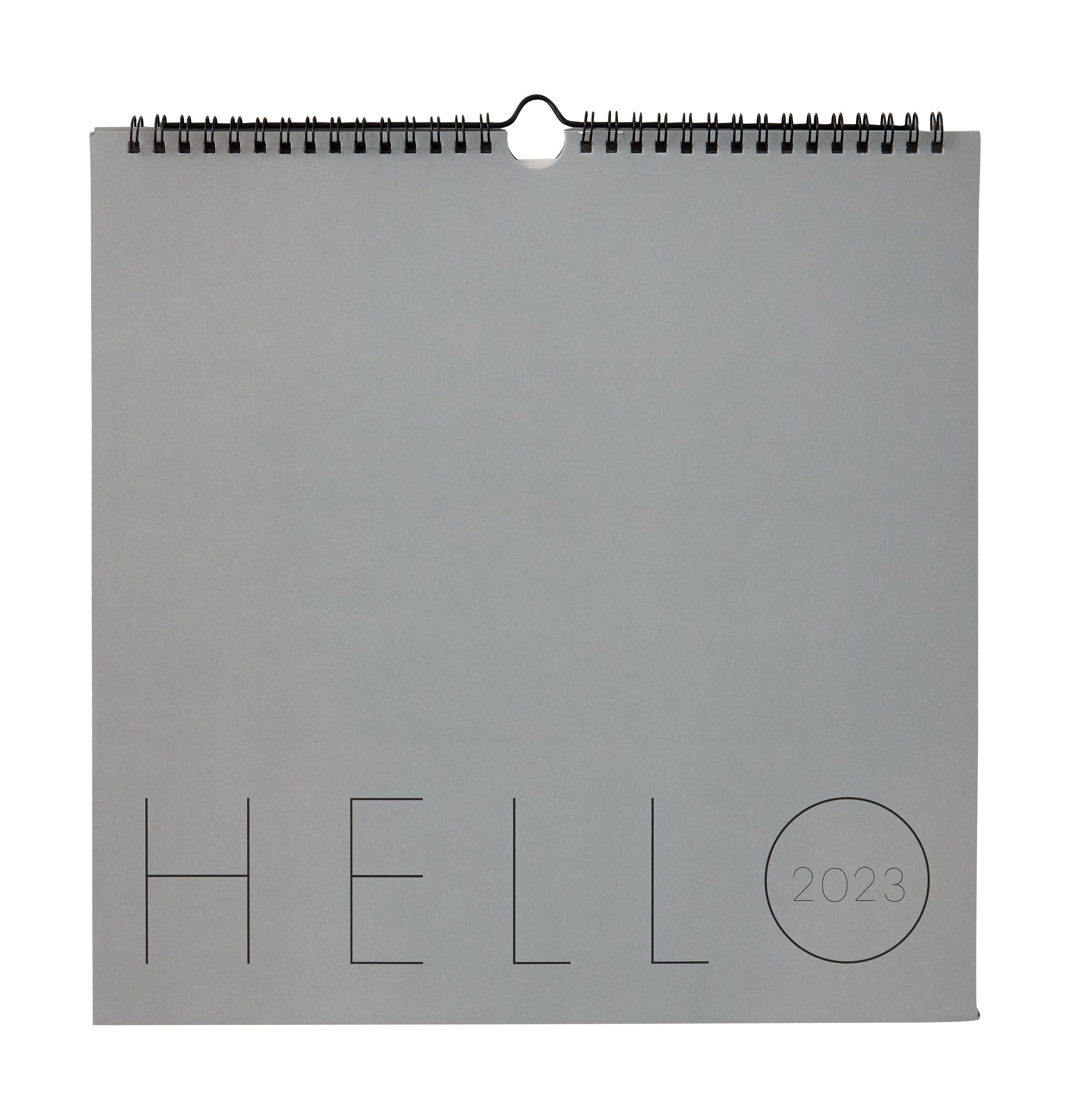 Design Letters Calendar 2023, chladná šedá