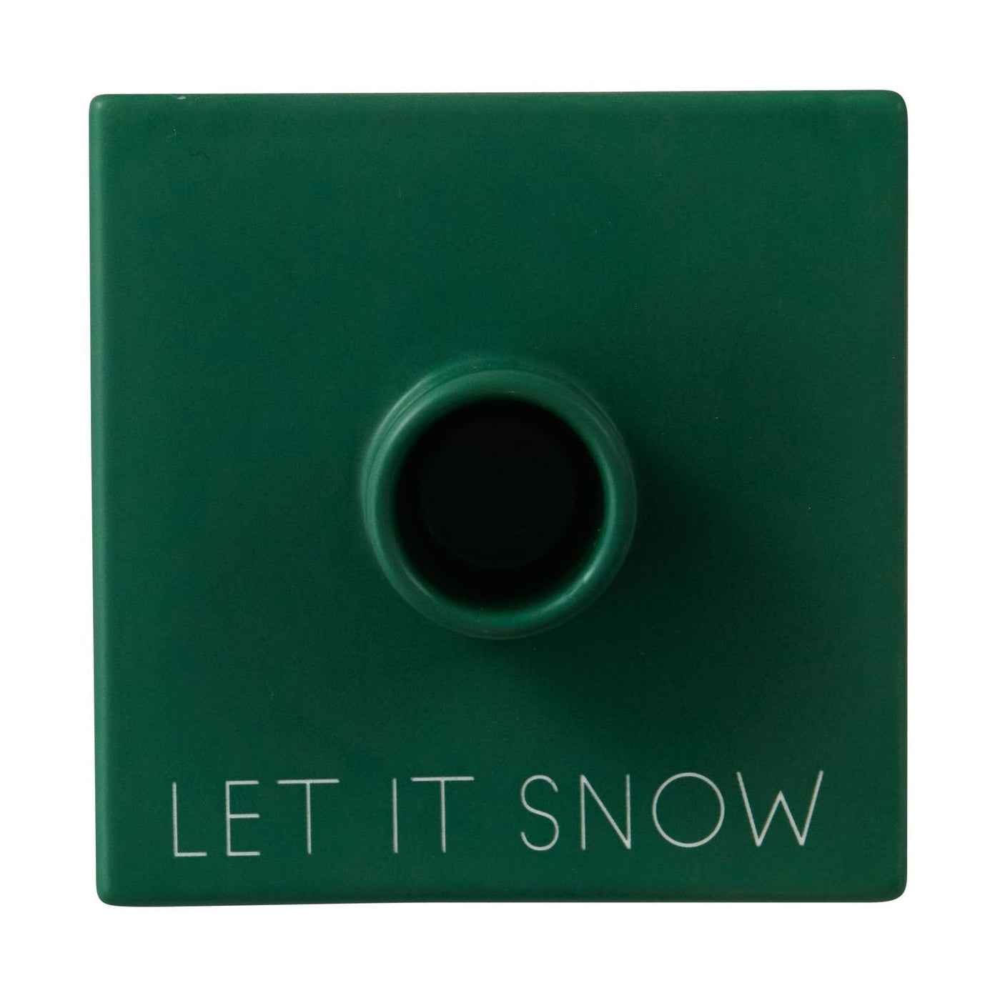 Design Letters Christmas Cand Holding Let It Snow, Grass Green