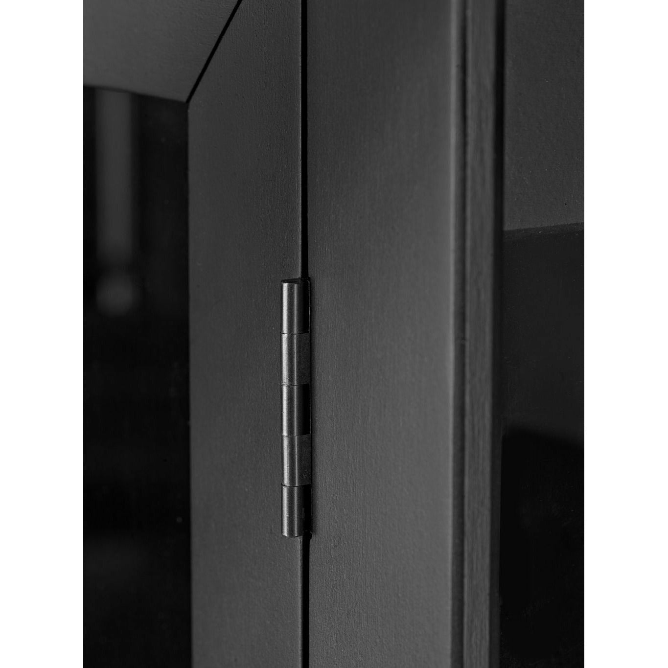 FDB Møbler A90 Boderne Display Cabinet Buk Beech Black Lacquered, H: 127 cm