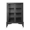  A90 Boderne Display Cabinet Buk Beech Black Lacquered H: 127 cm