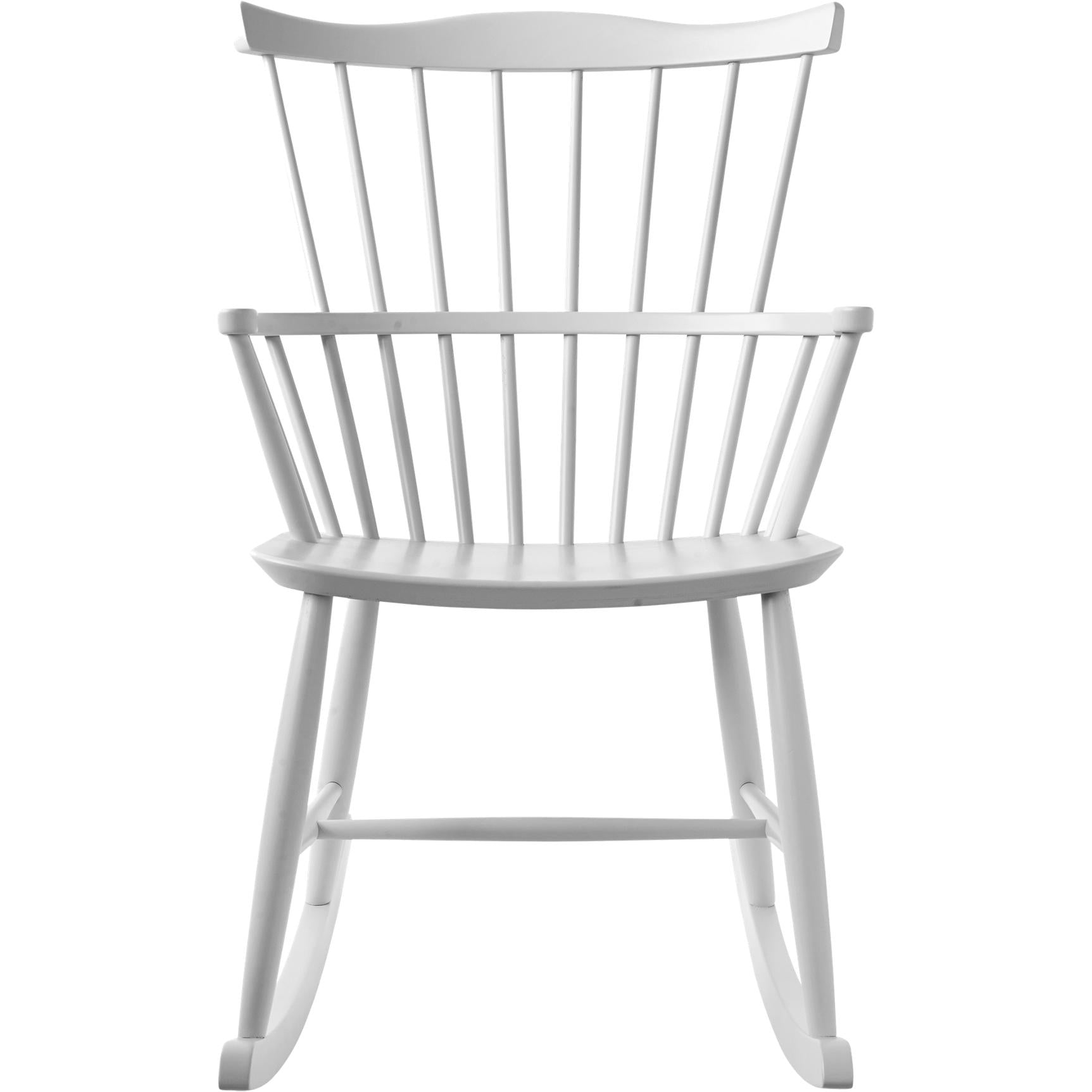FDB Møbler Børge Mogensen Houpací židle Beech, bílá, H 90 cm