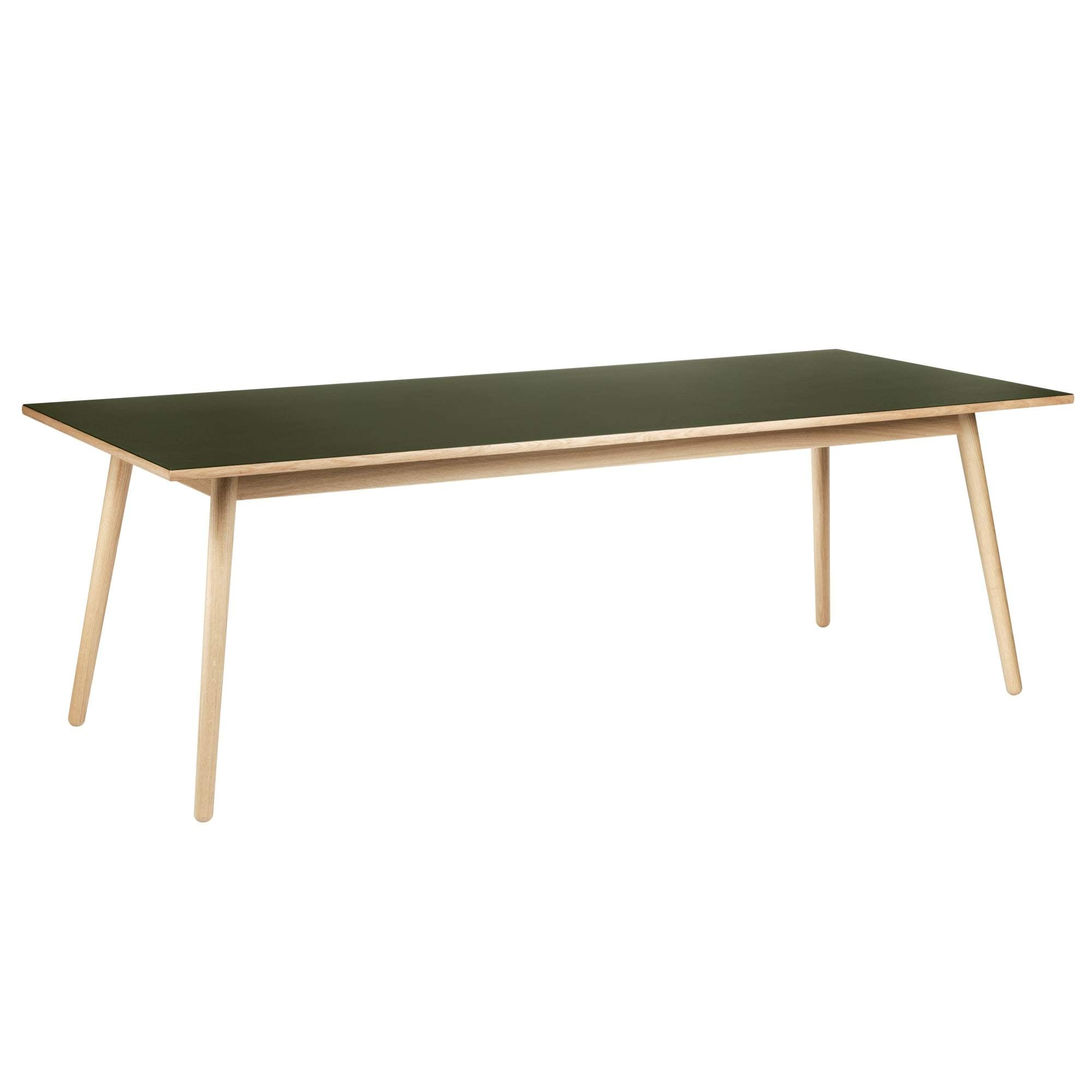 FDB Møbler C35 B Jídelní stůl, olivový linoleum, 95x220cm