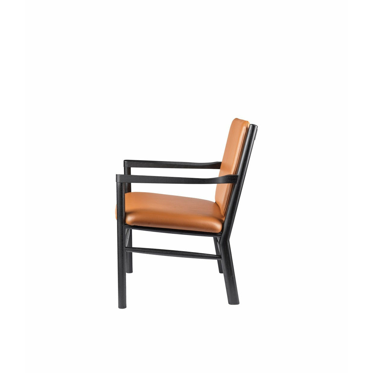 Fdb Møbler J147 Armchair, Black/Cognac