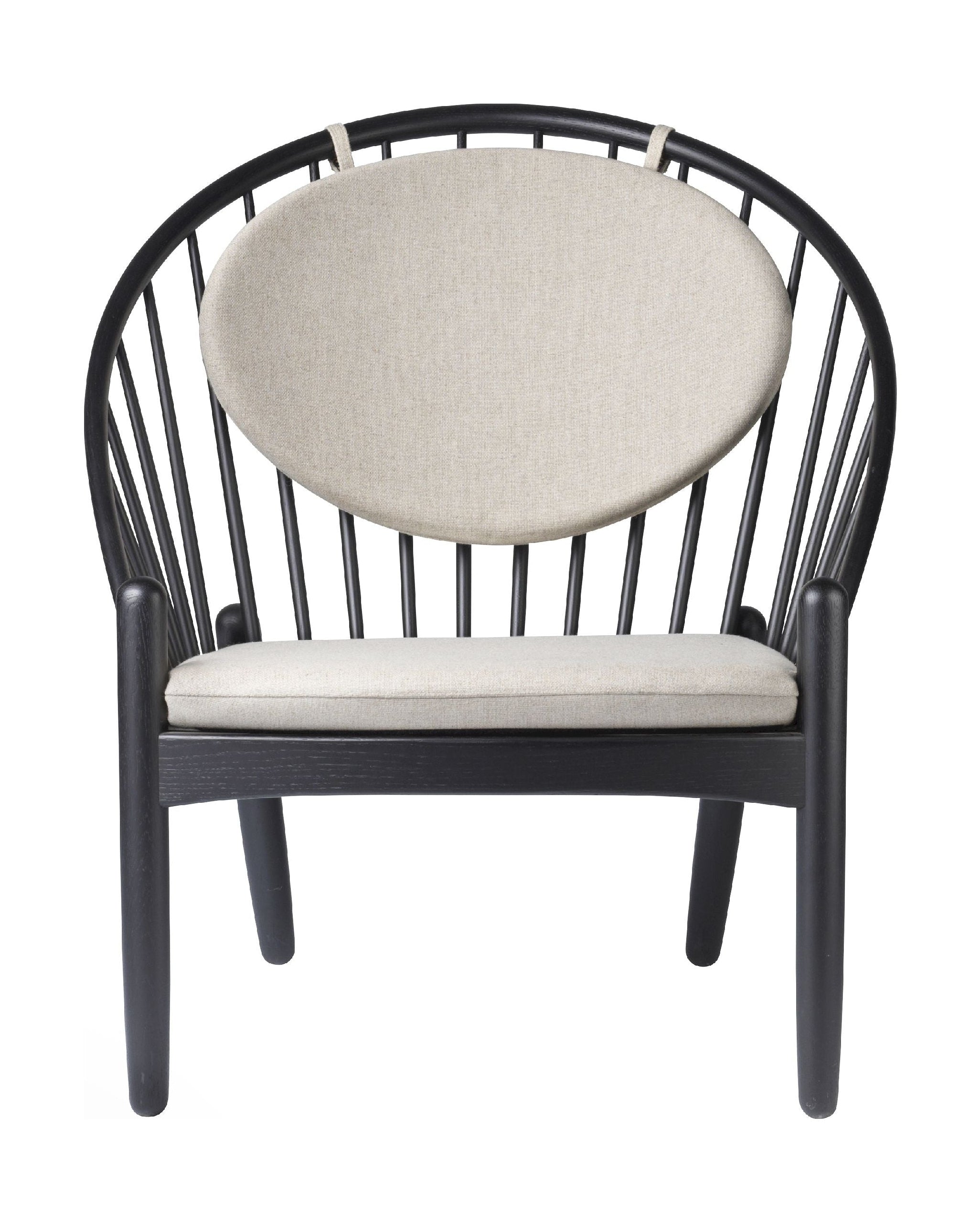 Fdb Møbler J166 Jørna Armchair, Oak Black Lacquered/Beige