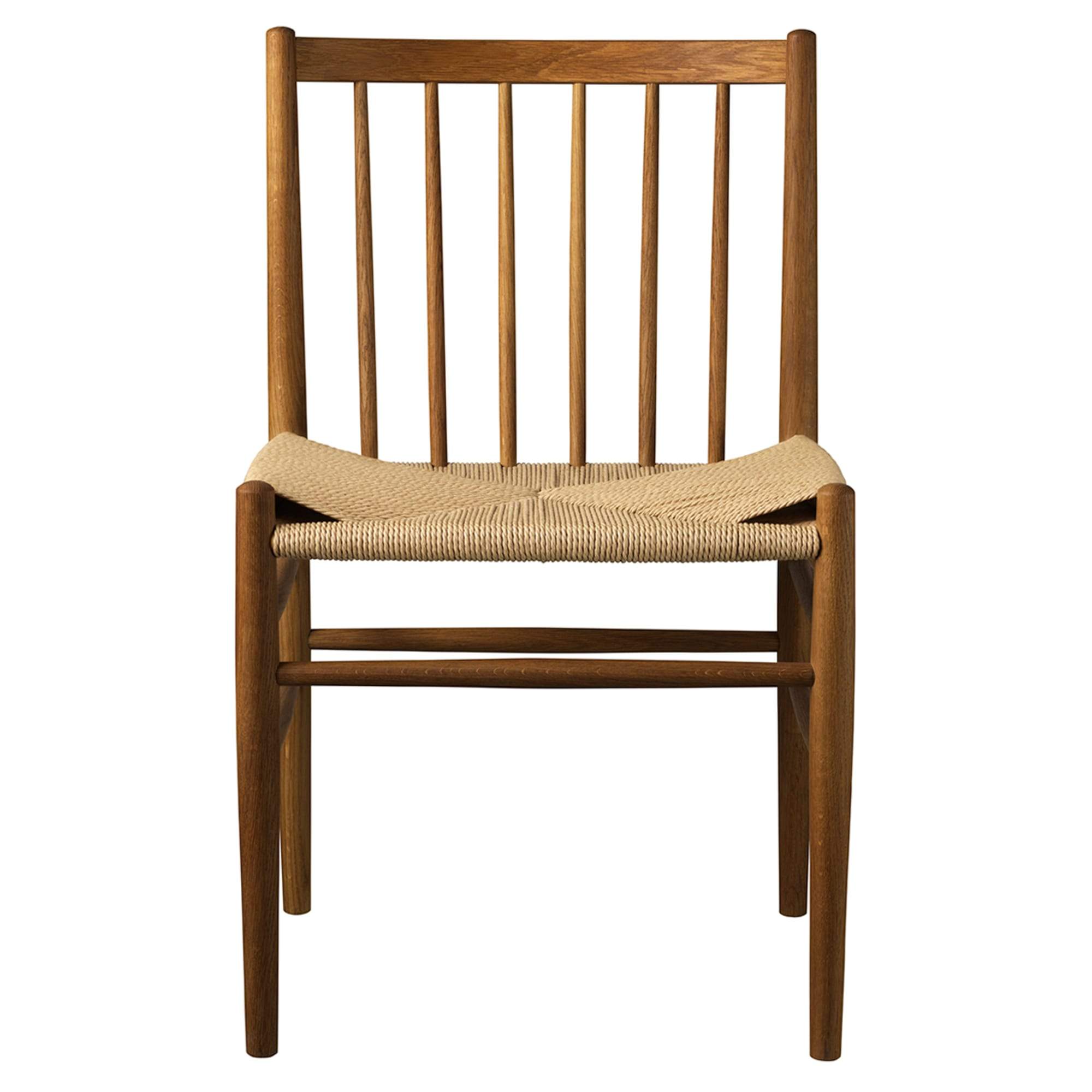 FDB Møbler J80 Jídelní židle, uzený dub, přírodní proutěný
