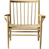 Fdb Møbler J82 Lounge Chair, Oak, Natural Mesh