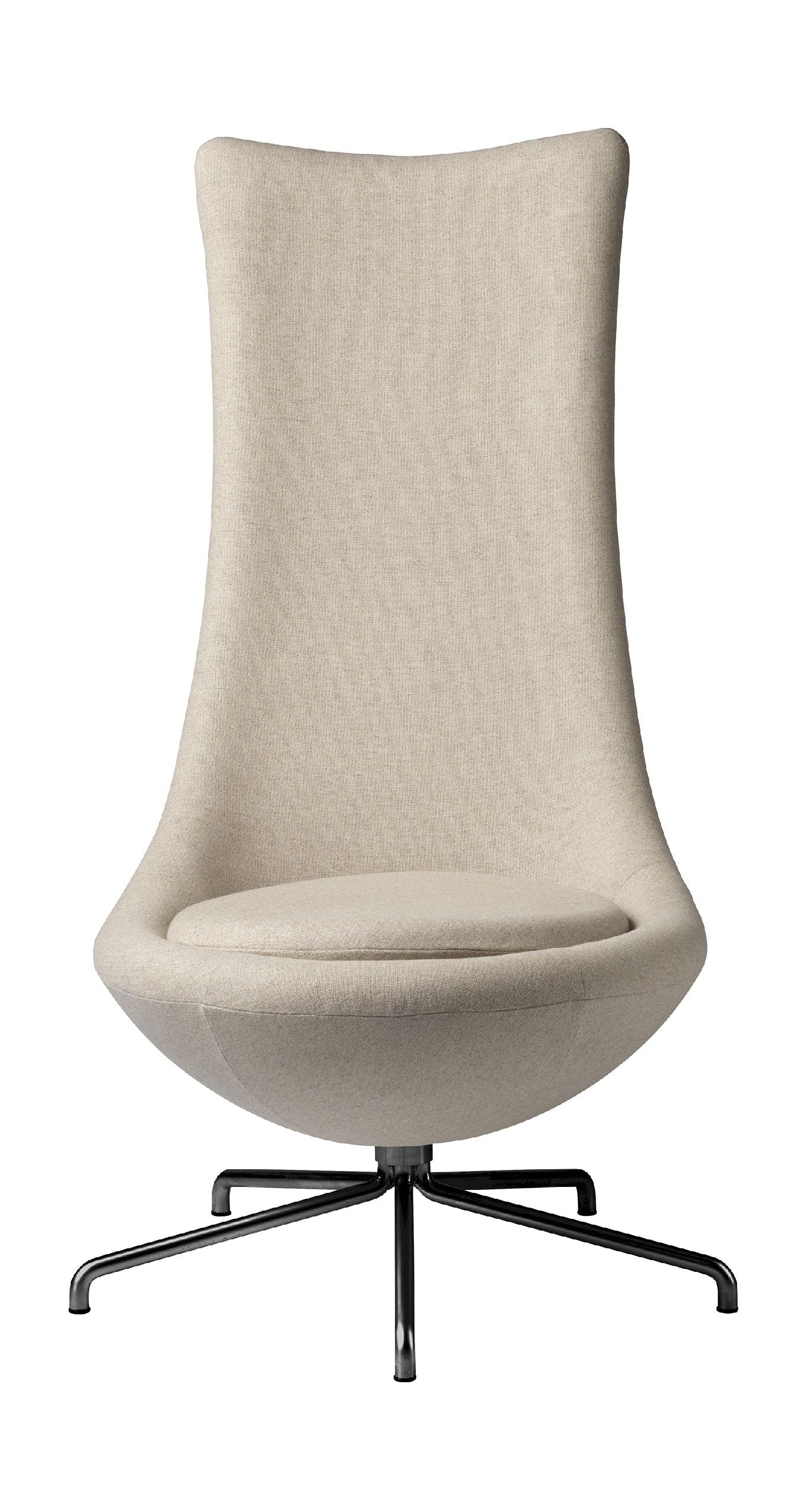 FDB Møbler L41 Bellamie Lounge Chair s otočným, béžovým/černým