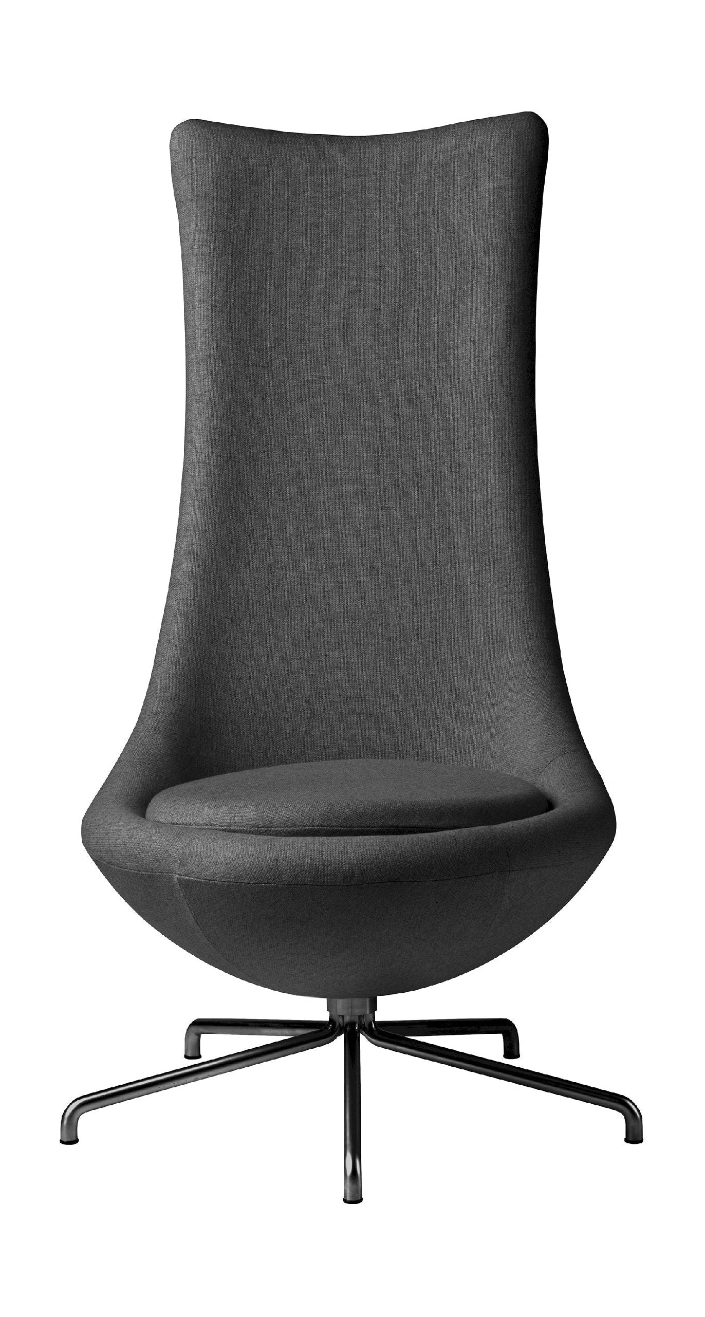 FDB Møbler L41 Bellamie Lounge Chair s podvozkem, tmavě šedá/černá