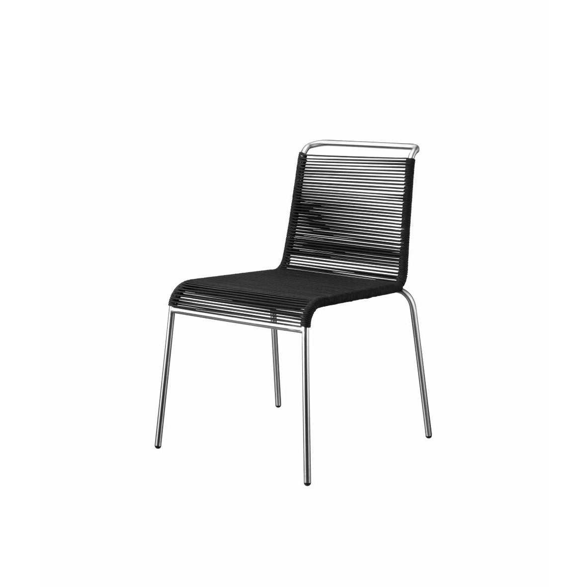 FDB Møbler M20 Teglgaard Cord Chair, Metal/Black