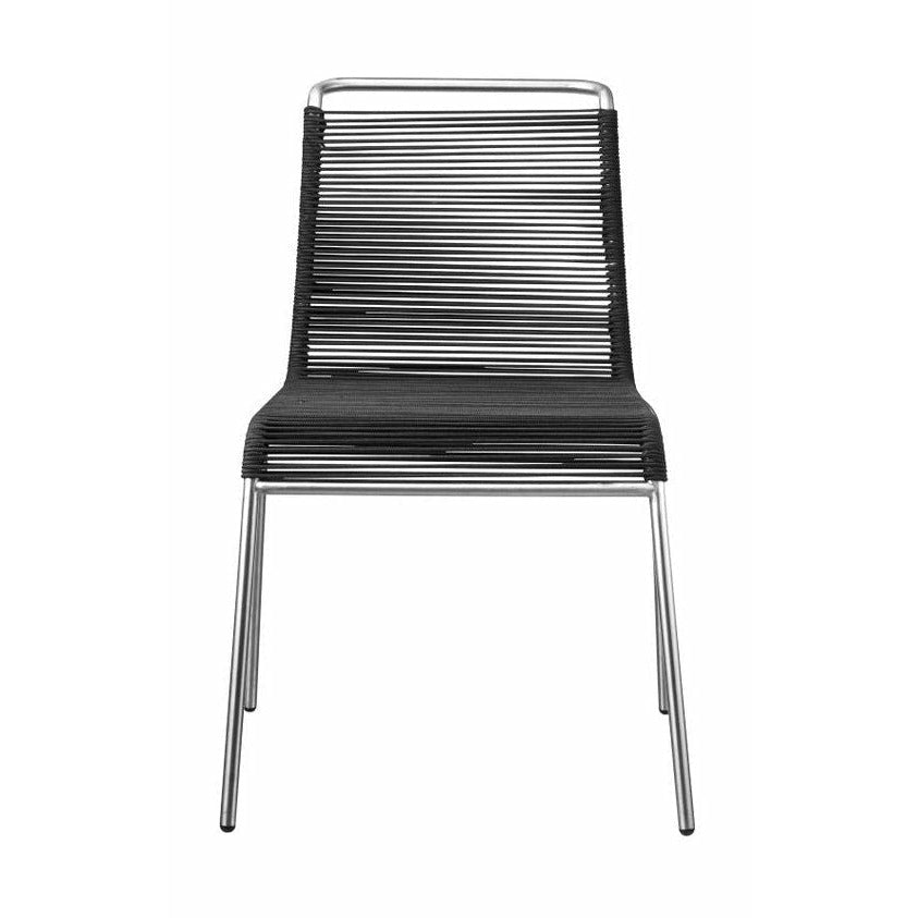 FDB Møbler M20 Teglgaard Cord Chair, Metal/Black