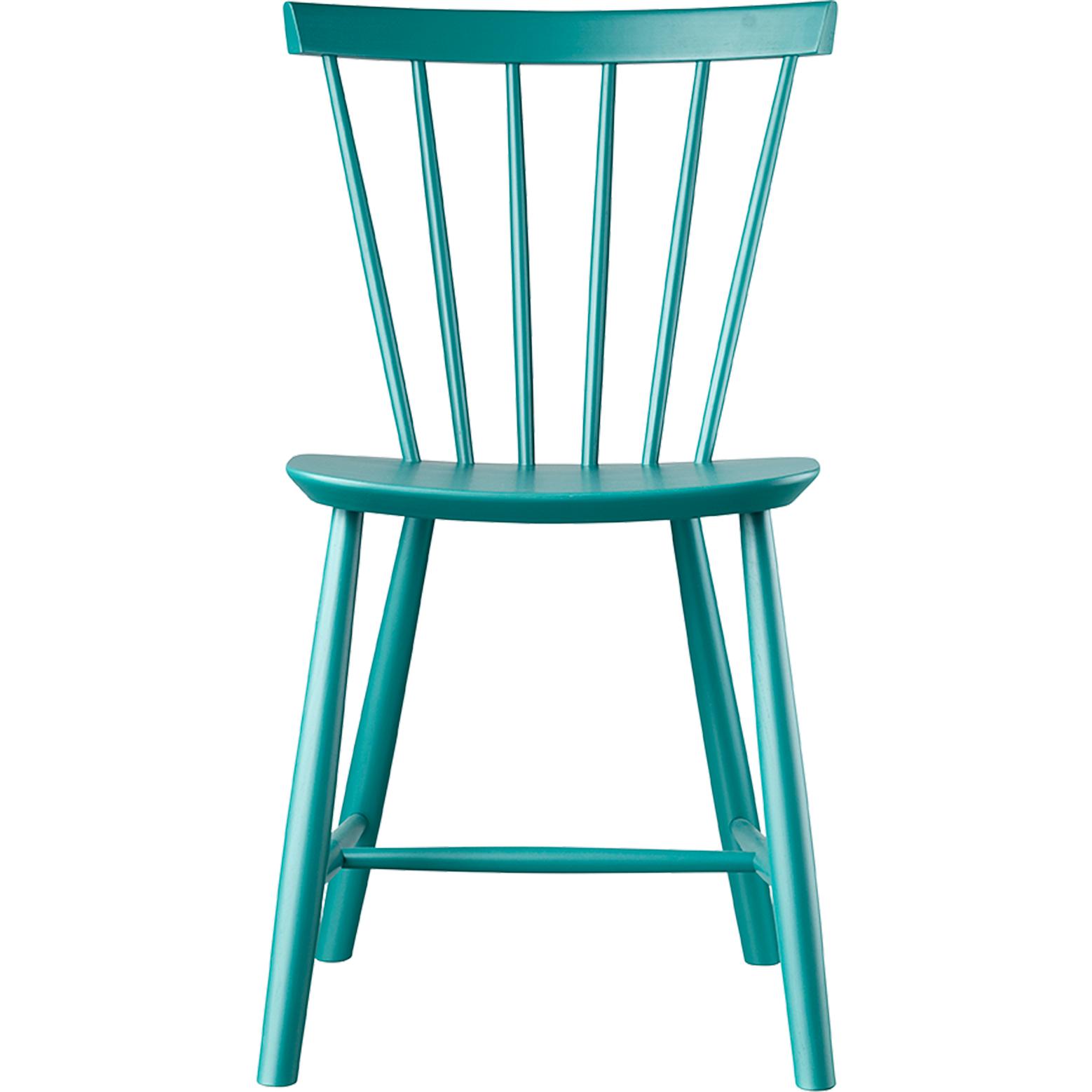 Fdb Møbler Poul Volther J46 Dining Chair Beech, Petrol Blue, H 80cm