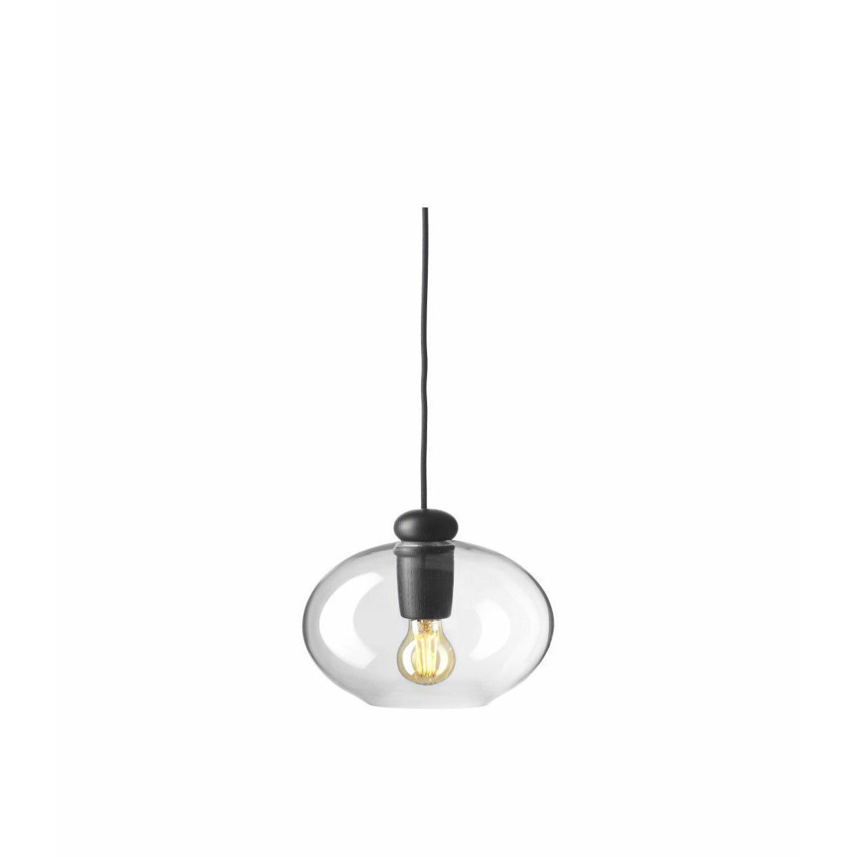 FDB nábytek U2 HITI Pendant Clear Glass, Black/Black