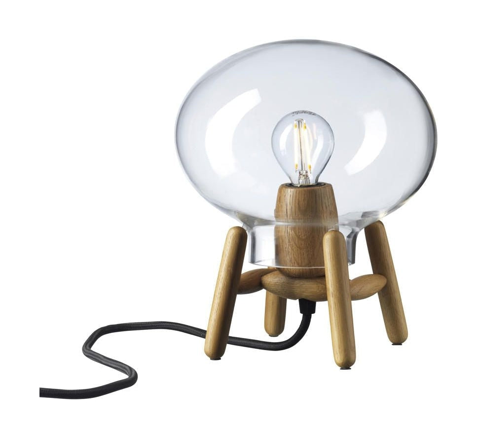 FDB Møbler U6 HITI MINI STABLE LAMP, dub/sklo/černý kabel