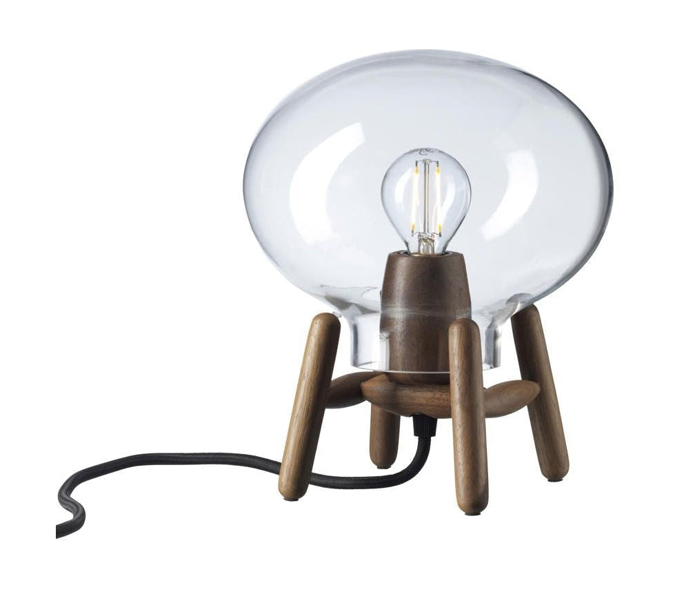 FDB Møbler U6 HITI MINI STABLE LAMP, ořech/sklo/černý kabel