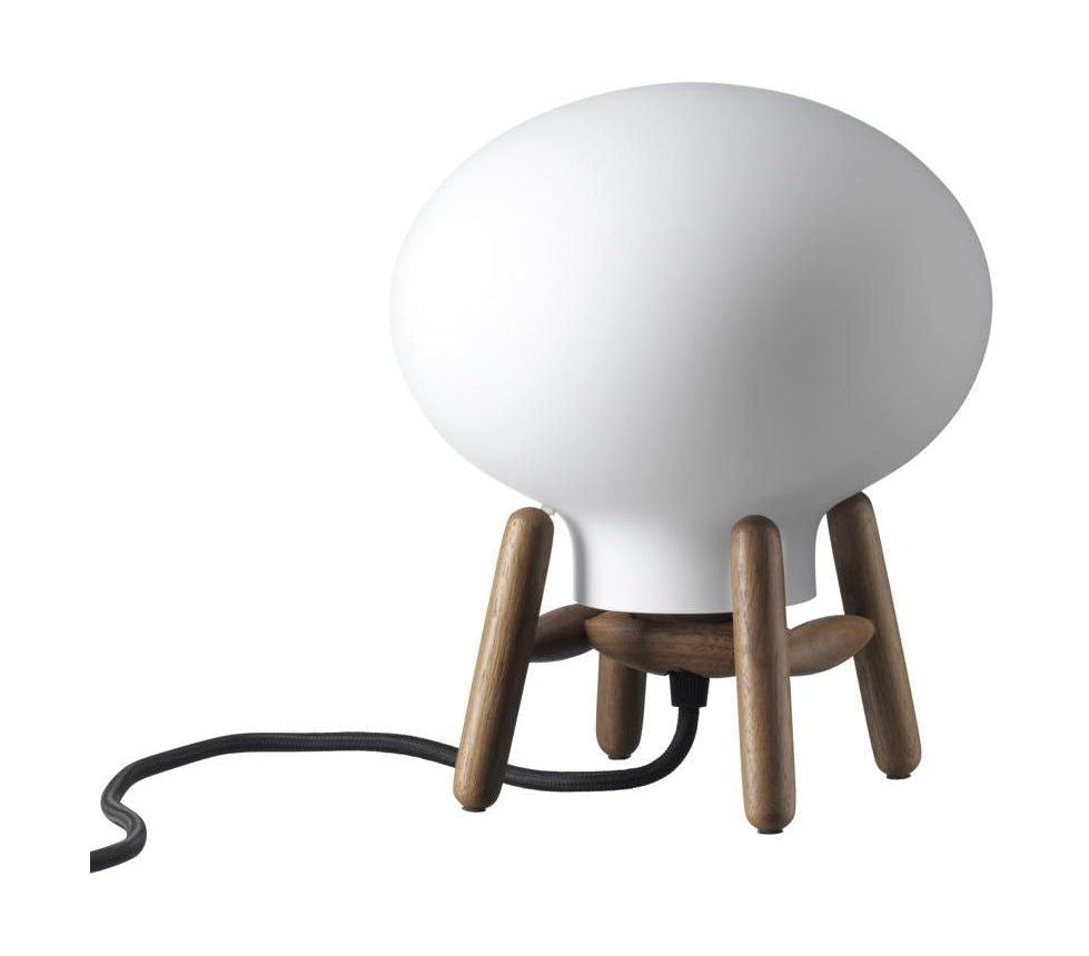 FDB Møbler U6 HITI MINI STABLE LAMP, ořech/Opal Glass/Black Cable