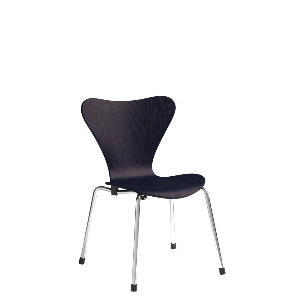 Fritz Hansen 3177 Children's Series 7 Chair, Coleded Veneer Ash/Midnight Blue