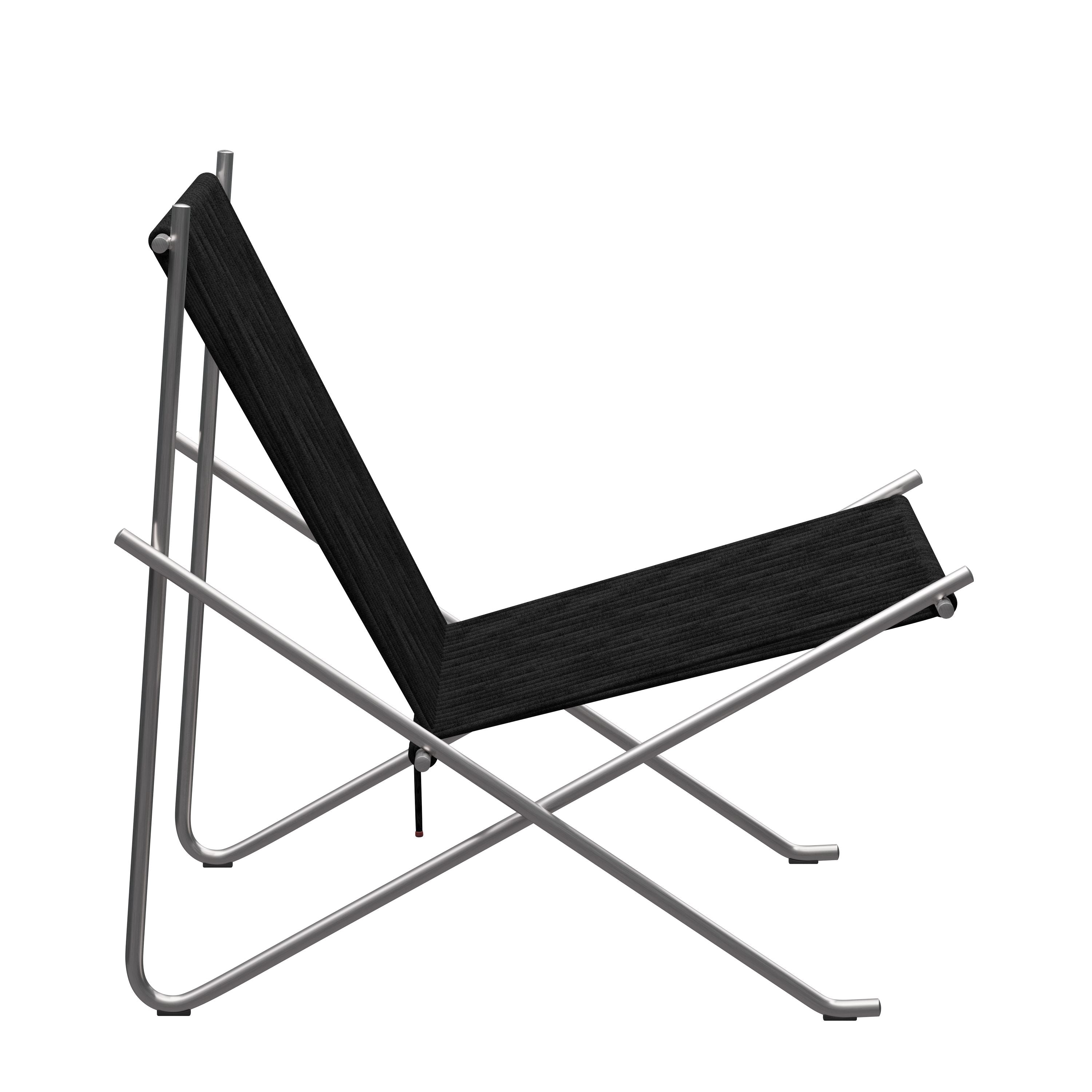 Fritz Hansen PK 4 Lounge Chair Flag Halyard, černá/ocel