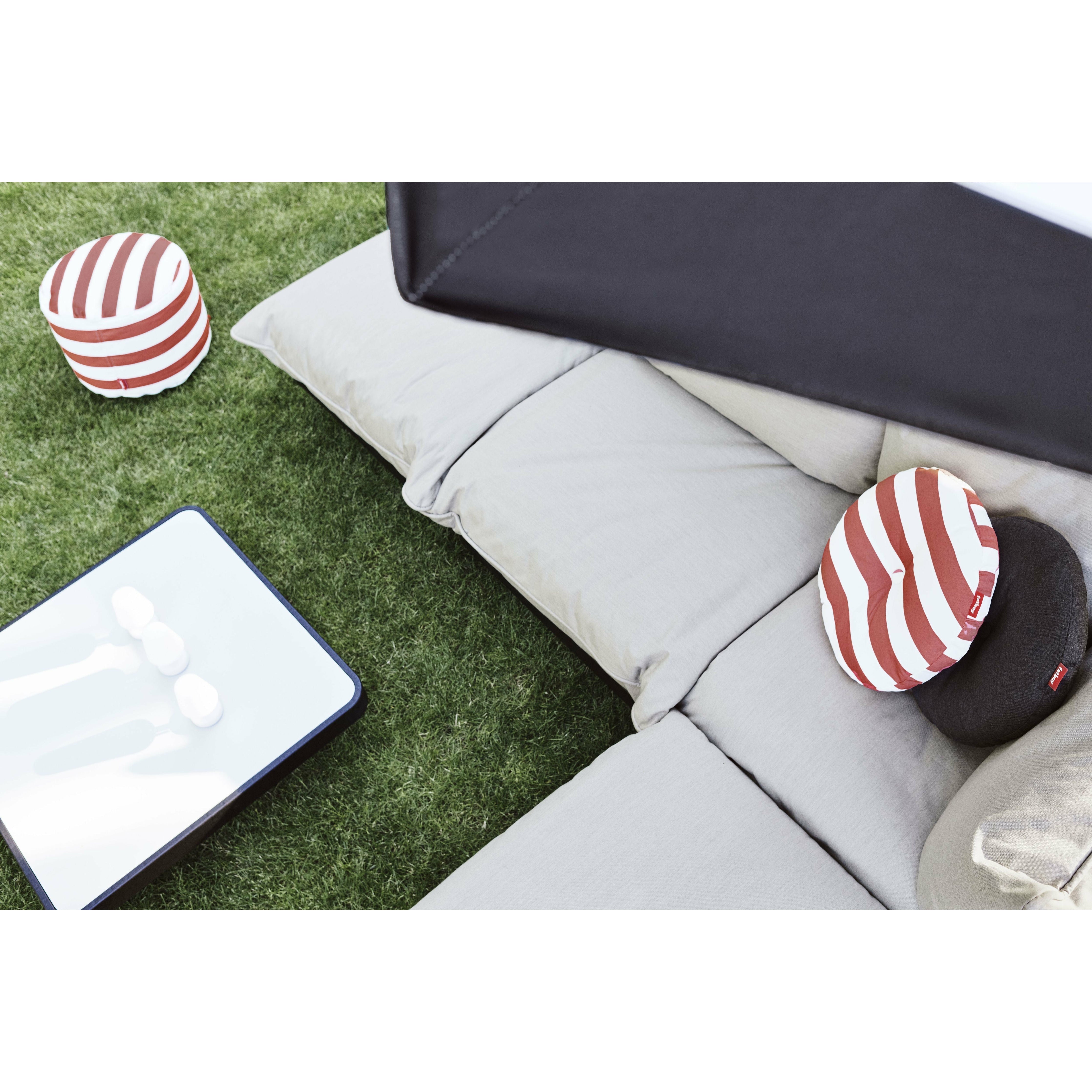 Fatboy Circle Pillow Outdoor Round Garden polštář, pruhový oceánský modrý