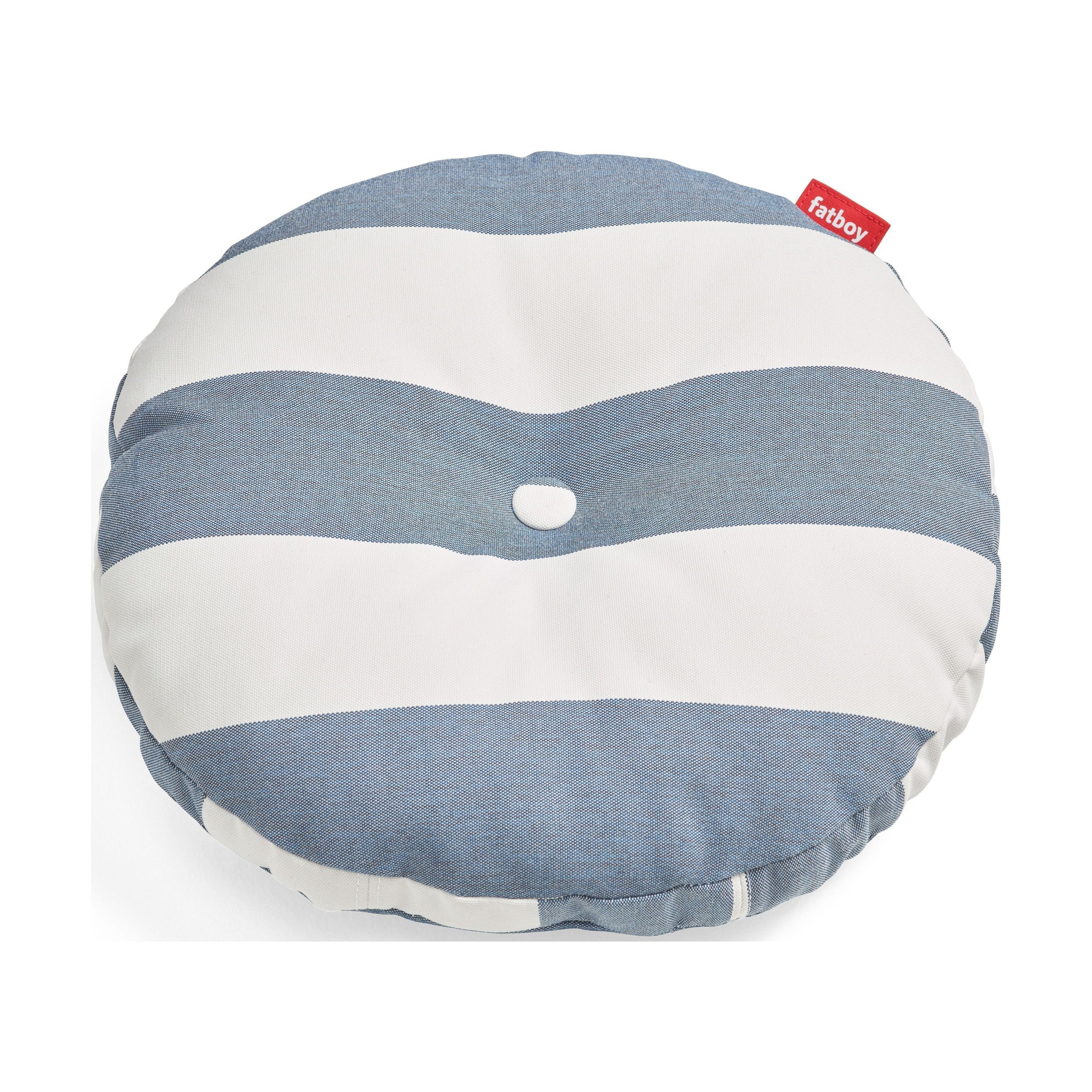 Fatboy Circle Pillow Outdoor Round Garden polštář, pruhový oceánský modrý