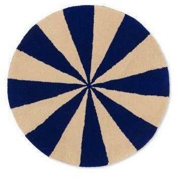 Živý oblouk všívaný koberec s ferm malý, jasně modrá/off bílá