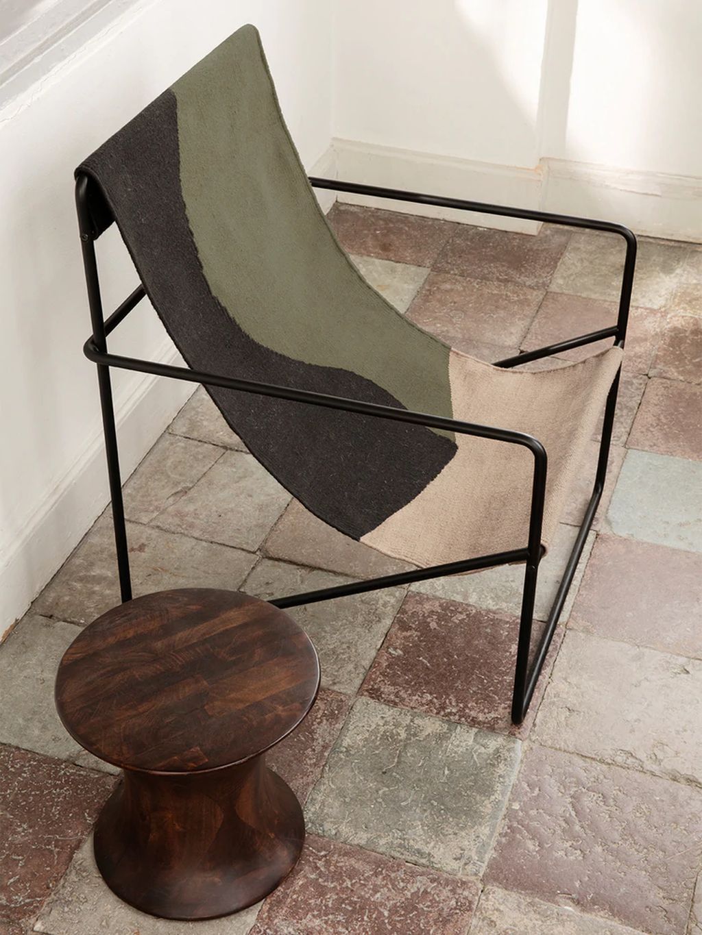 Ferm Living Desert Lounge Chair, Black/Dune