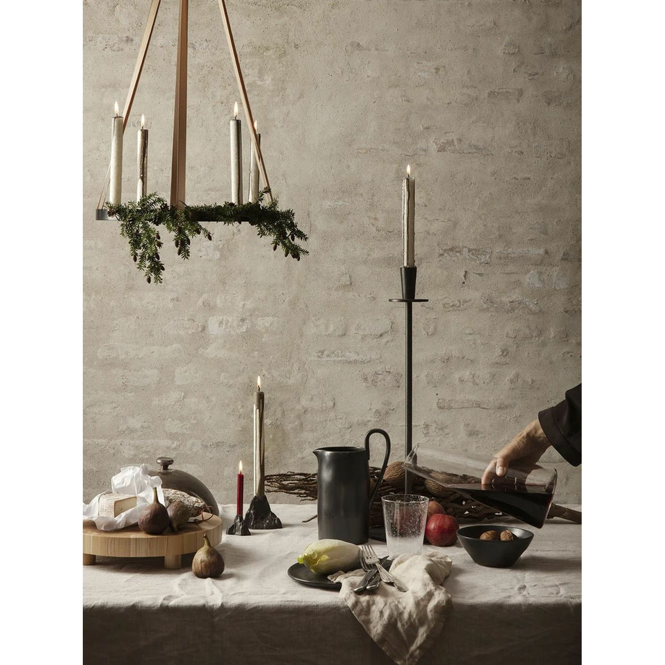 Ferm Living Hoy Candlestick, černá