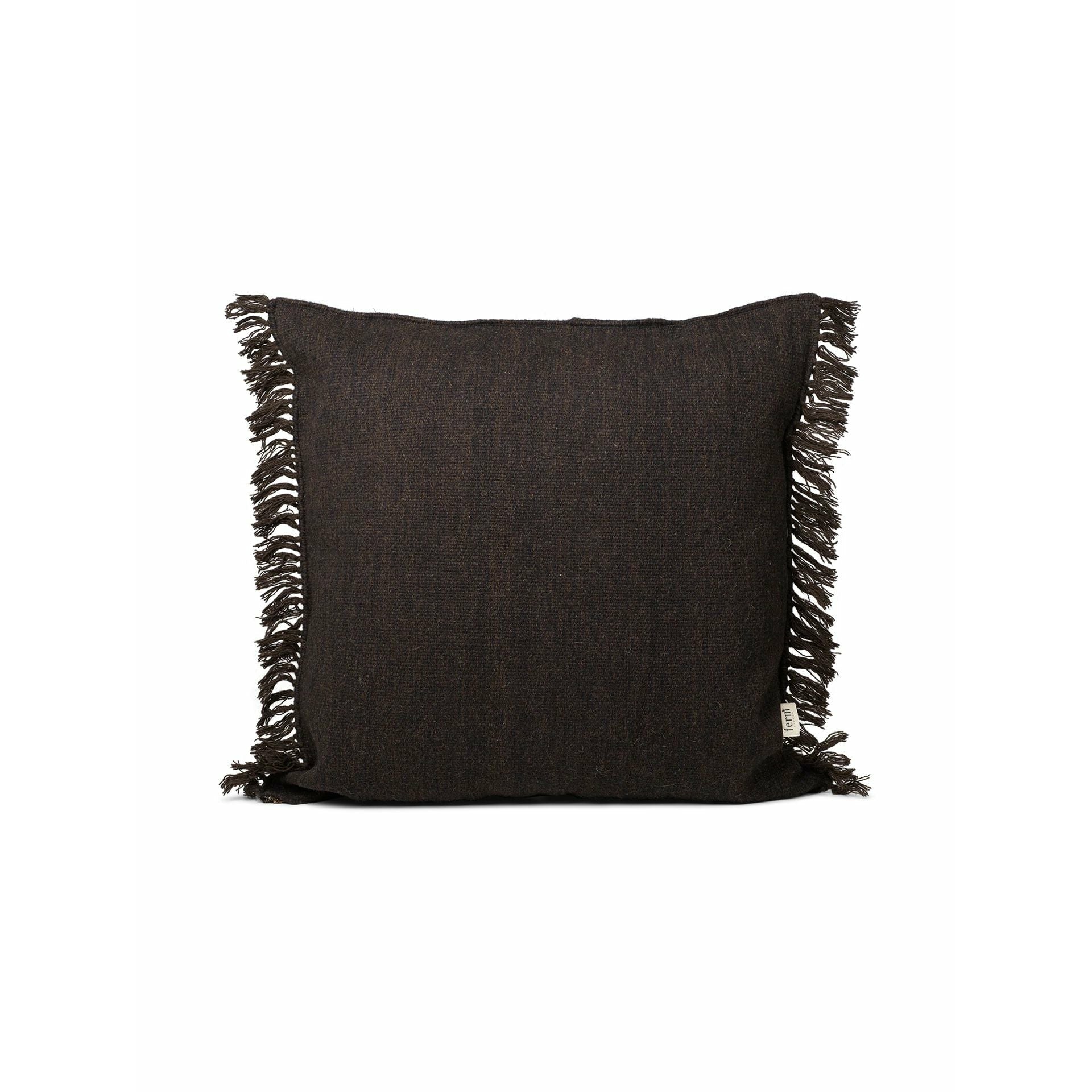 Ferm Living Kelim Fringe Cushion Large, Dark Melange