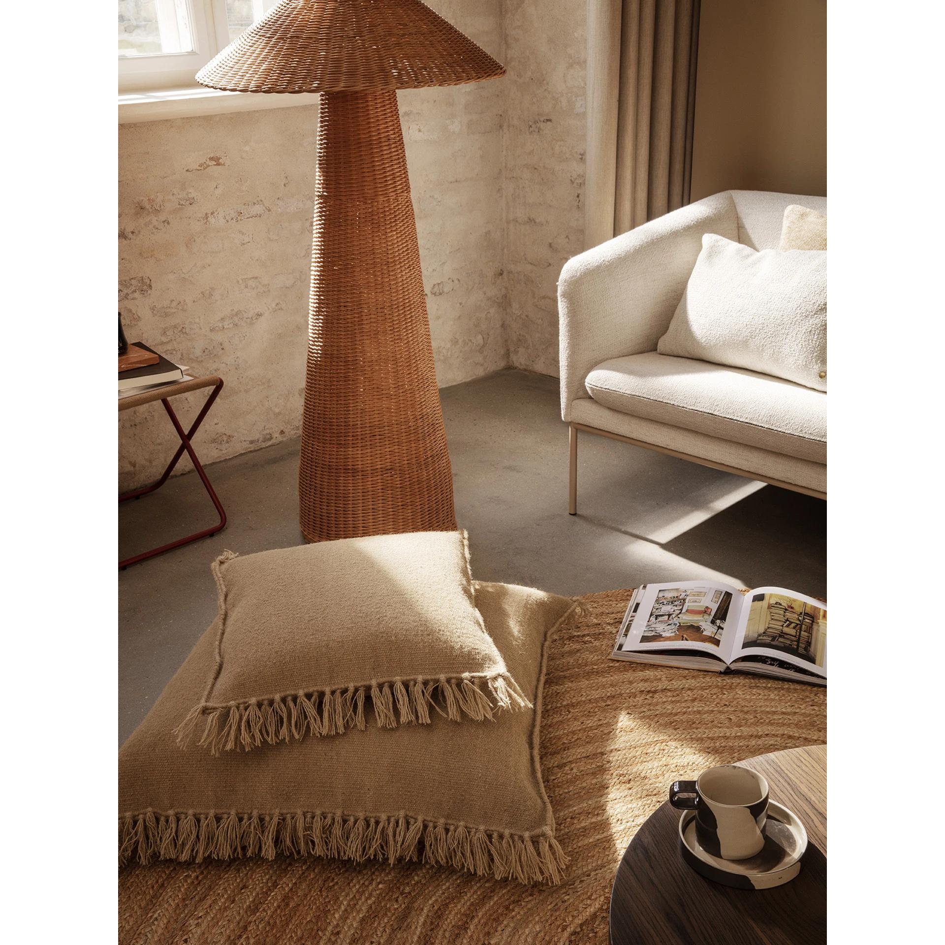 Ferm Living Kelim Fringe Cushion Large, Sand