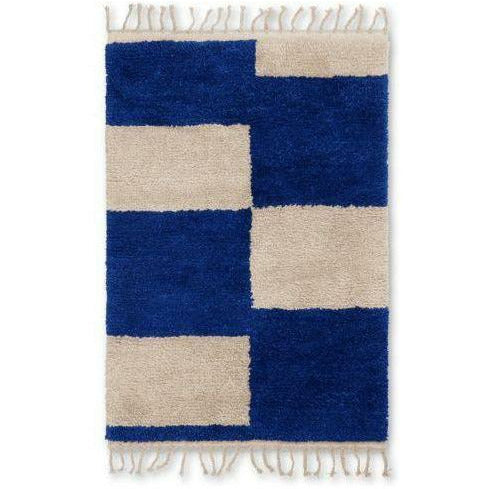 Ferm Living Mara Handotted Carpet 120x180 cm, jasně modrá/off bílá