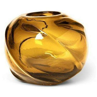 Ferm Living Water Swirl Vase Round 21x16 cm, jantar