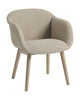 Muuto Fiber Soft Armchair Wood Base, Ecriture/Oak