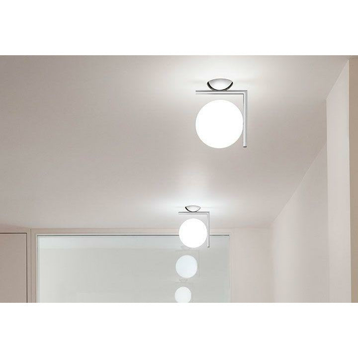 Flos Ic Light C/W2 Wall/Ceiling Lamp, Chrome