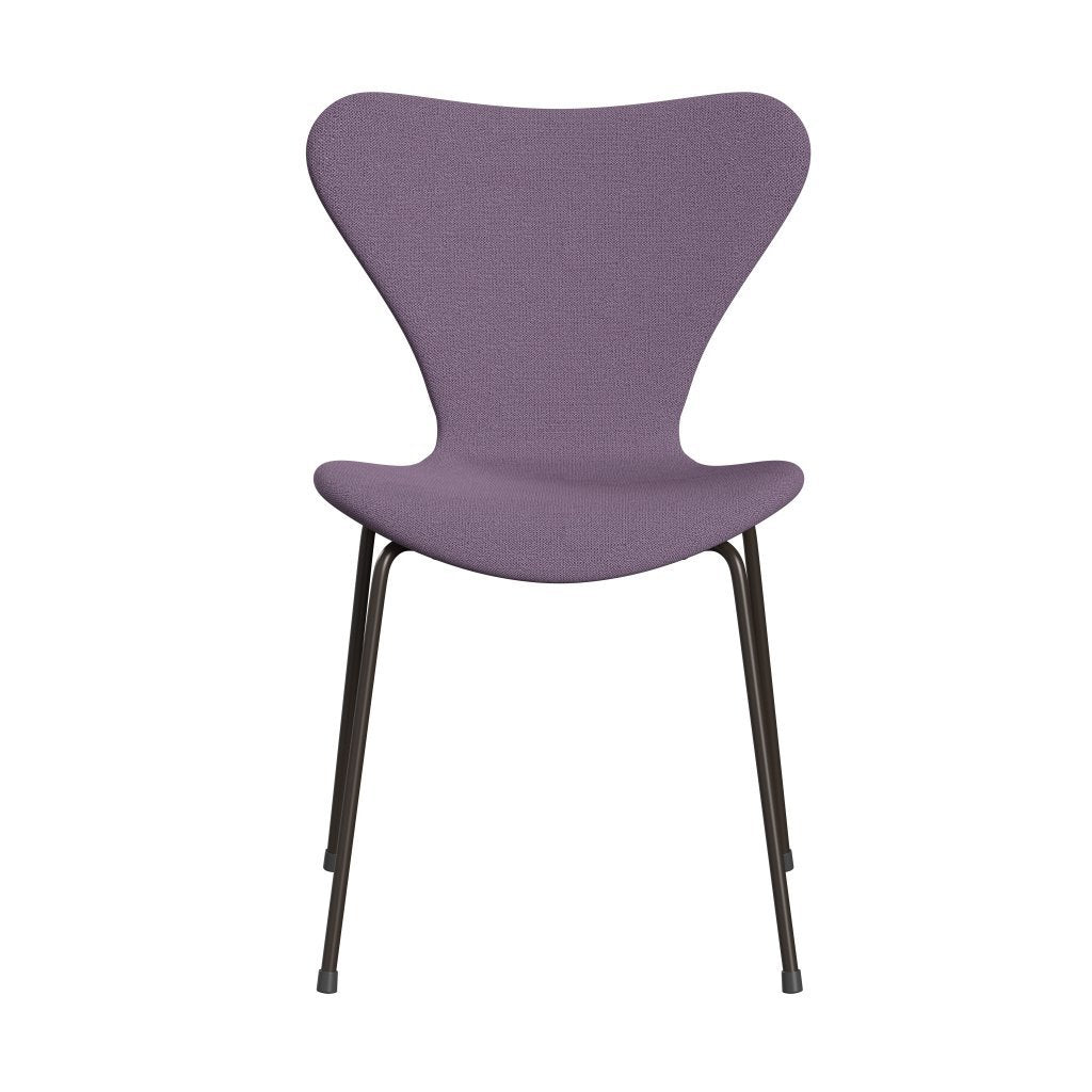 Fritz Hansen 3107 Židle plné čalounění, Brown Bronz/Capture Light Violet