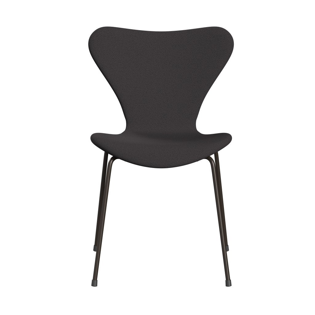 Fritz Hansen 3107 Chair Full Upholstery, Brown Bronze/Capture Charcoal