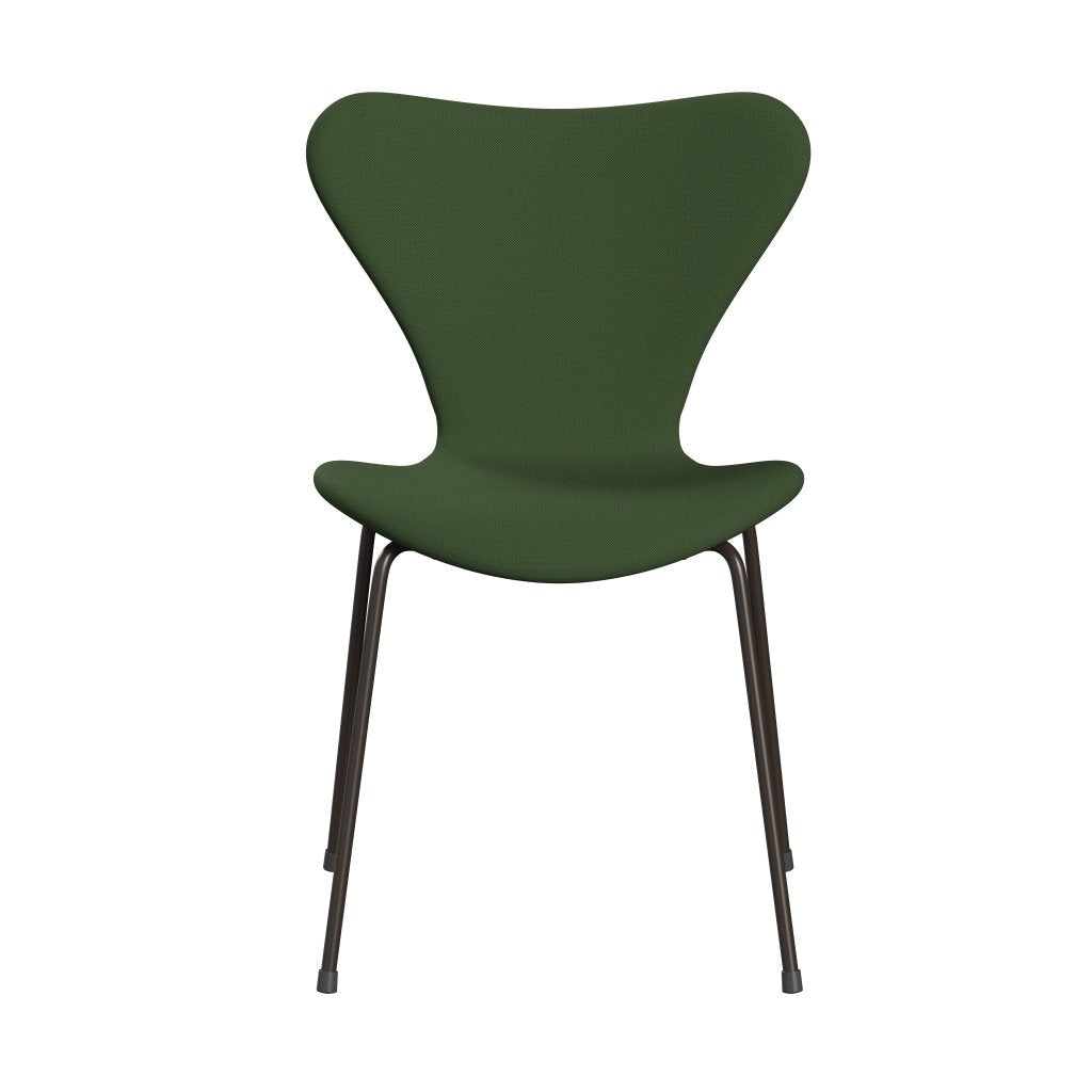 Fritz Hansen 3107 židle plné čalounění, Brown Bronz/Capture Moss Green