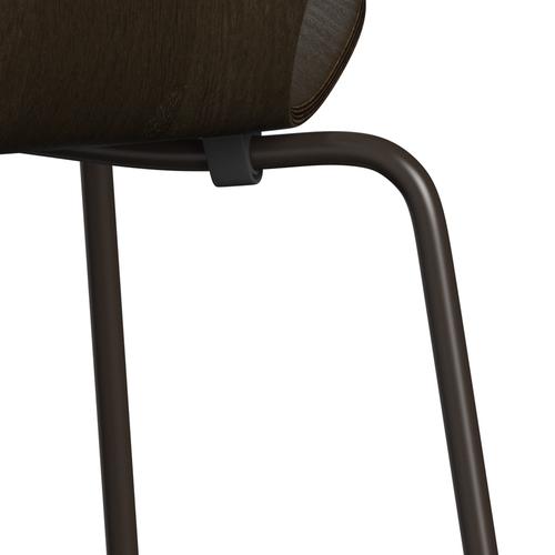 Fritz Hansen 3107 židle Unuppolstered, hnědý bronz/tmavě zbarvený dub