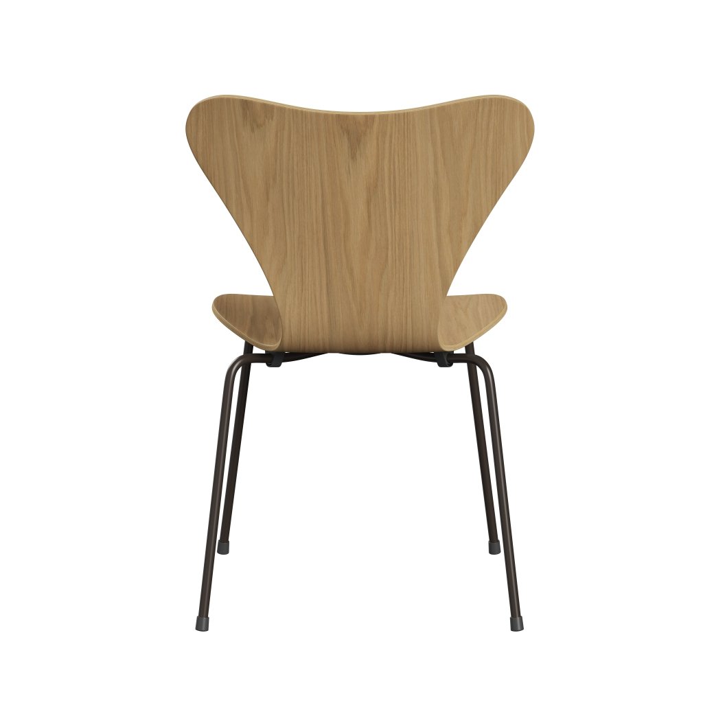 Fritz Hansen 3107 židle Unuppolstered, Brown Bronze/Oak Veneer Natural