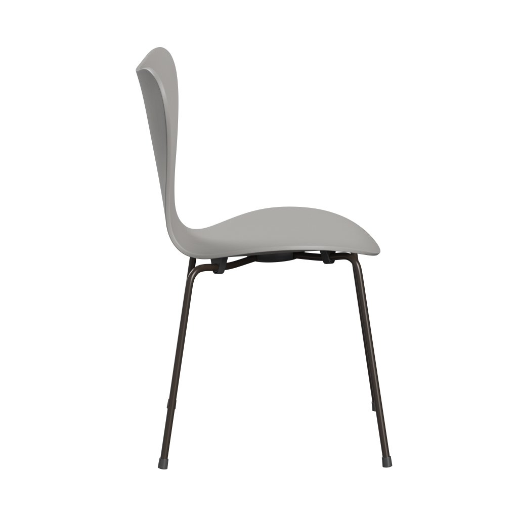 Fritz Hansen 3107 Chair Unupholstered, Brown Bronze/Dyed Ash Nine Grey