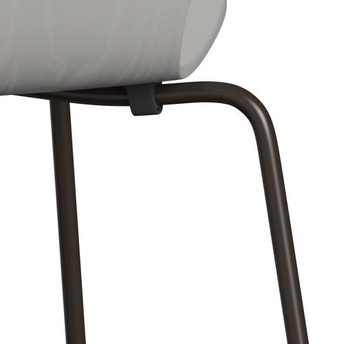 Fritz Hansen 3107 Chair Unupholstered, Brown Bronze/Dyed Ash Nine Grey